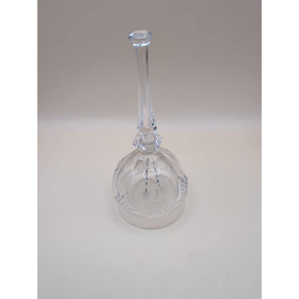 Vintage West Germany Genuine Lead Crystal Polished Clear Glass Handled Bell